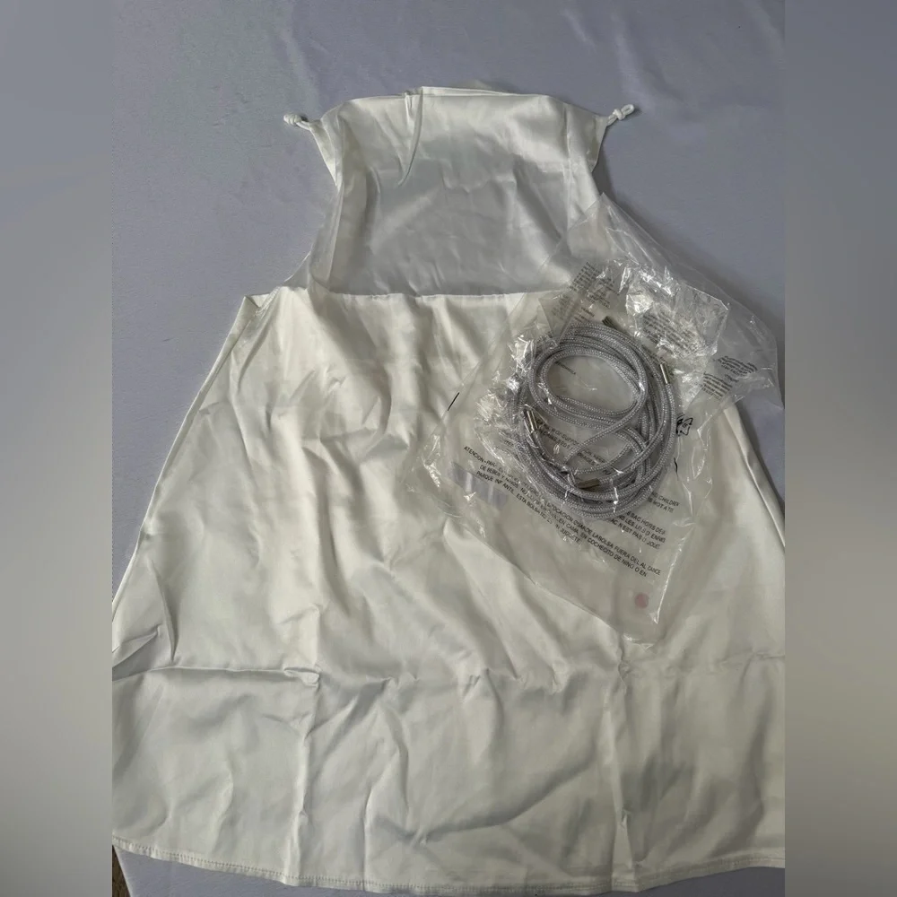 Elegant Cream Satin Slip Dress - Picture 4 of 5